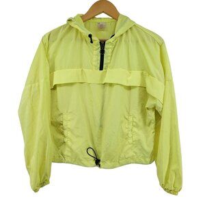 No Boundaries Yellow Hooded Windbreaker Jacket S/CH (3-5) Recycled Polyester Mat